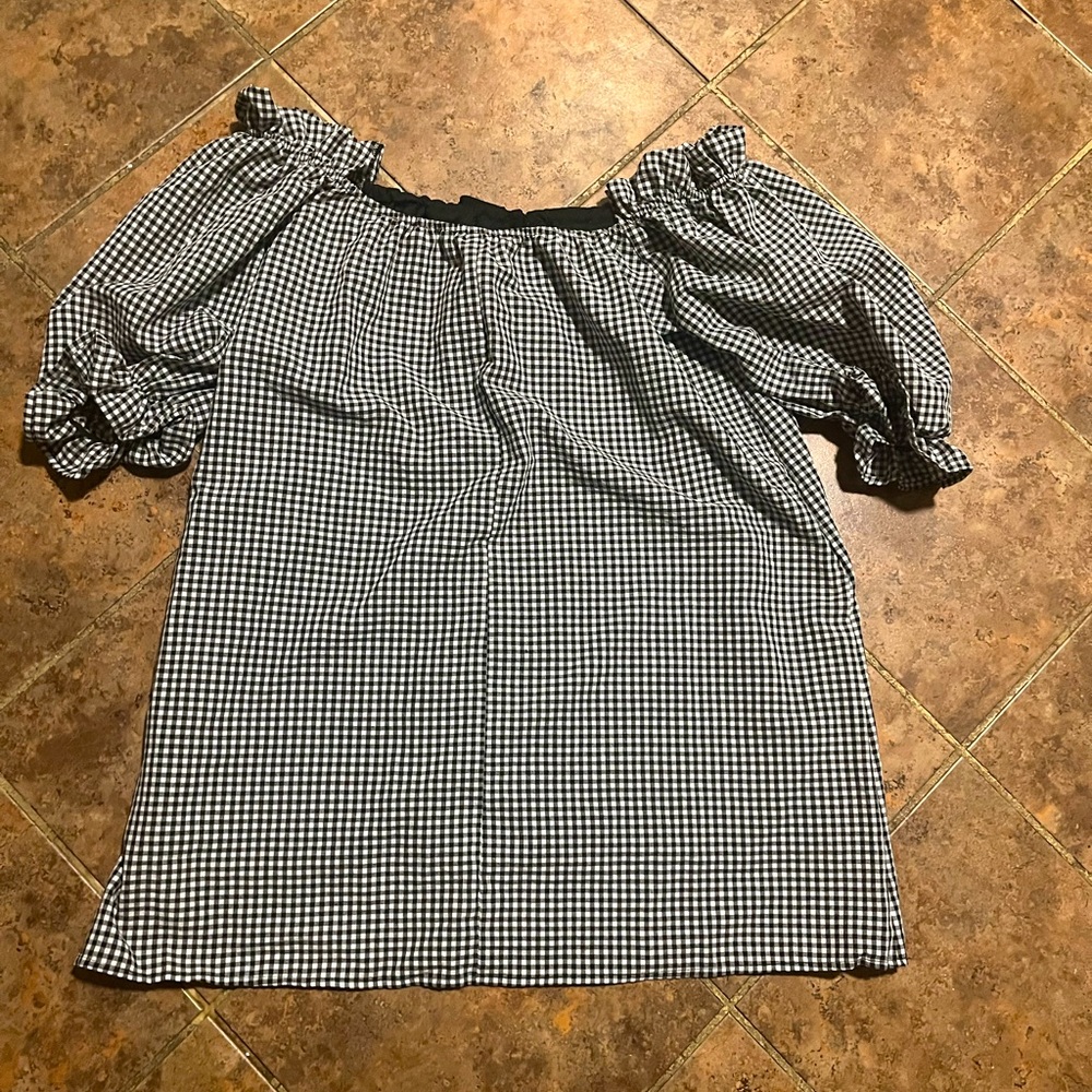 Black off the shoulder top